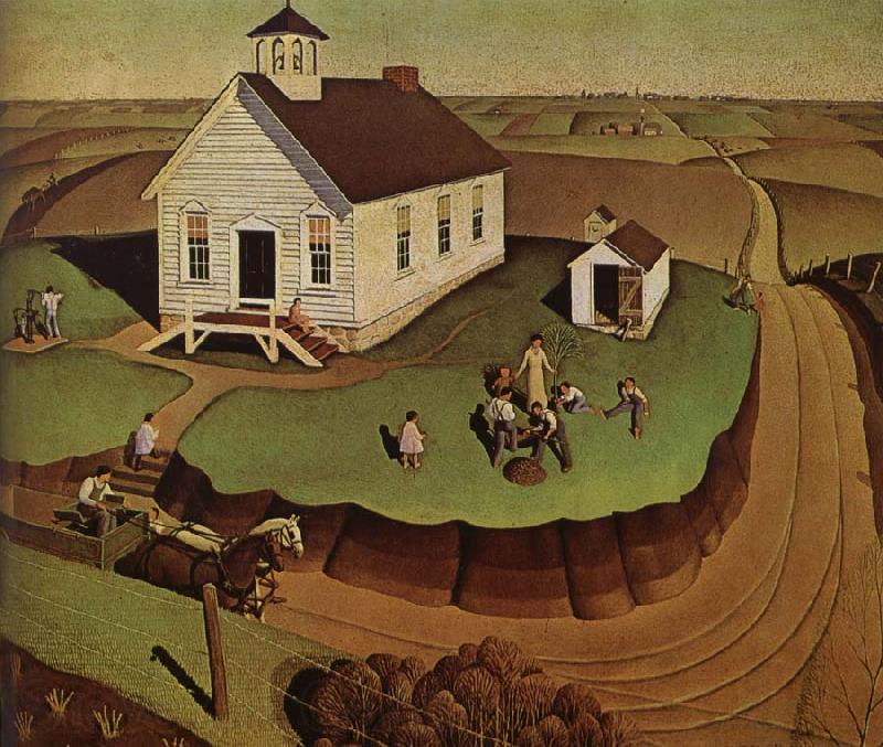 Grant Wood The day of Planting Spain oil painting art